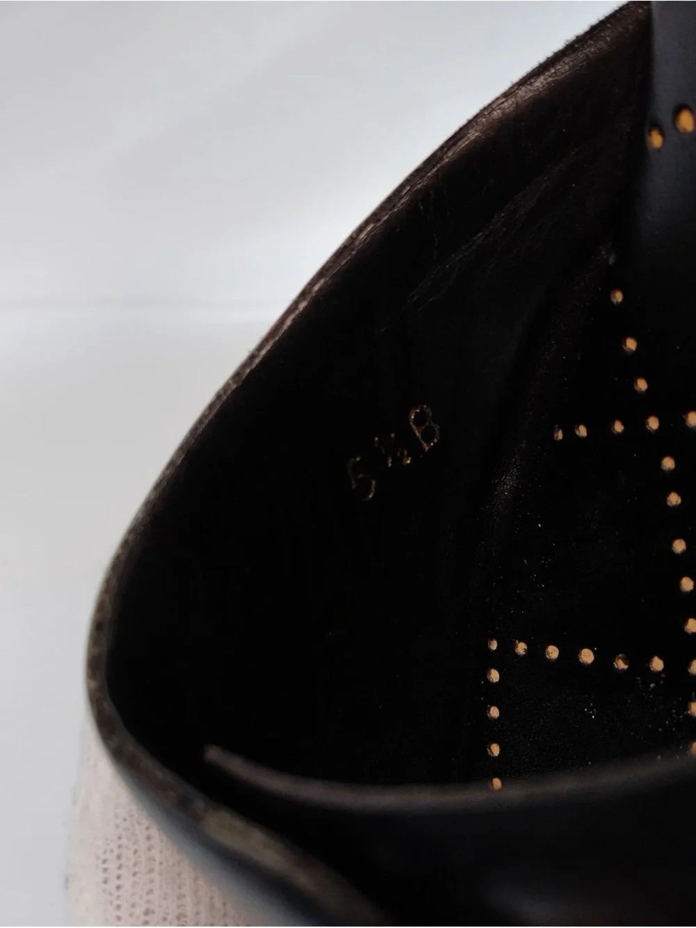 CHANEL black leather